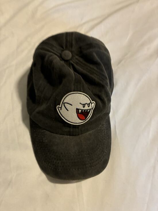 Nintendo Other - NEW Super Mario Brothers Ghost Hat Halloween Black Boos Mens Womens Cap Distress